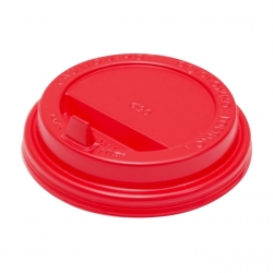 Крышка с питейником красная d=80, 100шт. в упаковке, в кор.10 упаковок.
